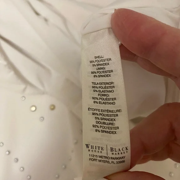 White House Black Market sleeveless dress with gold and silver beads, Size M - Picture 4 of 10